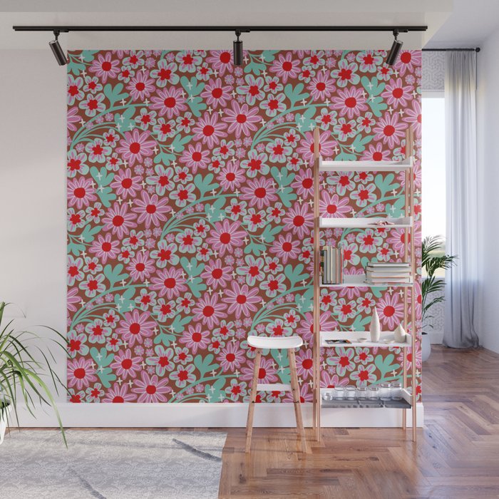 Happy flowers II Wall Mural Gallery Image 1