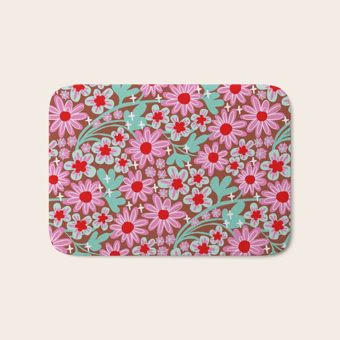 Happy flowers II Bath Mat Gallery Image 1