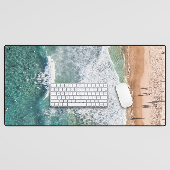 Surfing in the Ocean Desk Mat Gallery Image 1