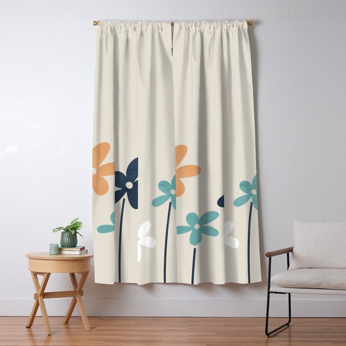 Abstract Flowers 2 Window Curtain Gallery Image 5