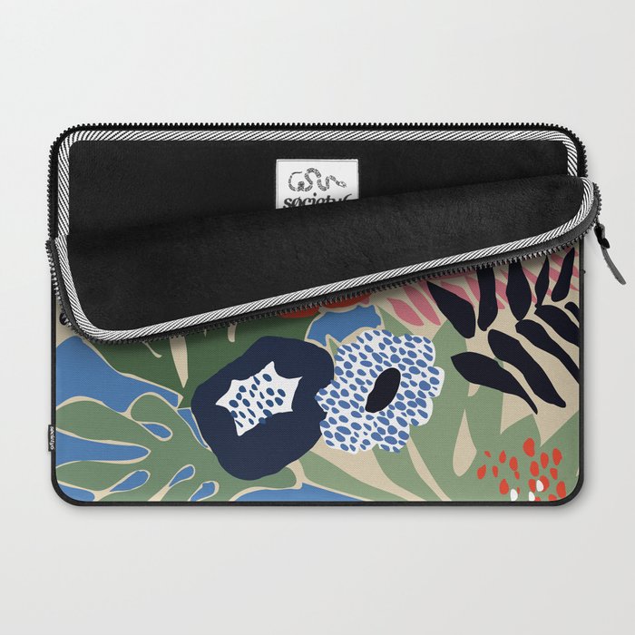 Maximalist floral shapes Laptop Sleeve Gallery Image 2