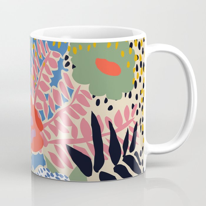Maximalist floral shapes Coffee Mug Gallery Image 1
