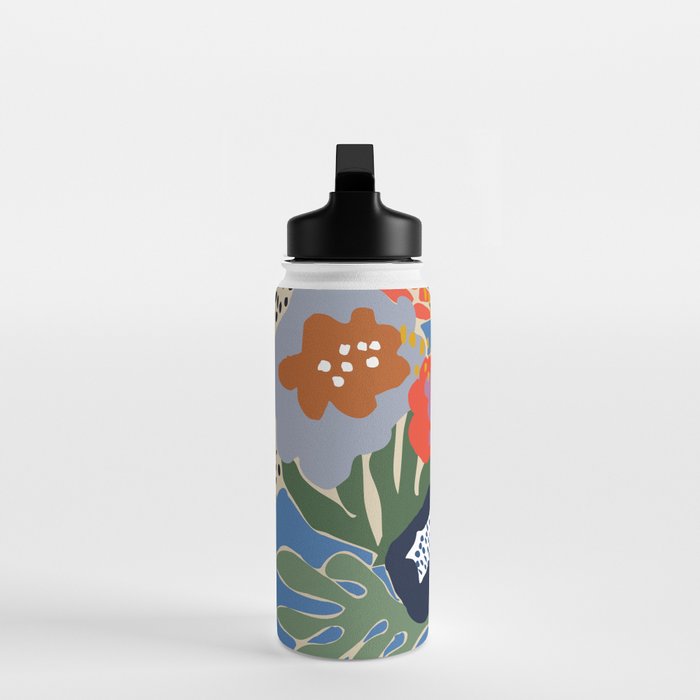 Maximalist floral shapes Water Bottle Gallery Image 3
