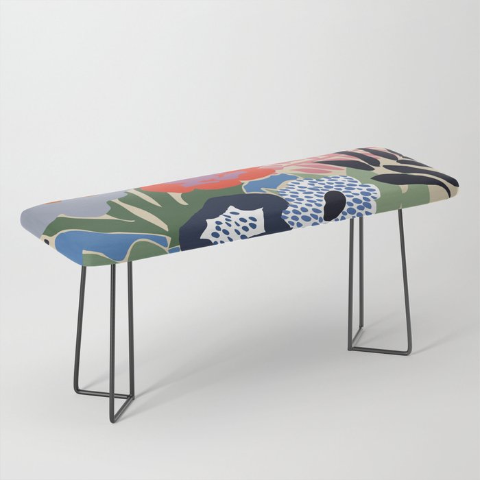Maximalist floral shapes Bench Gallery Image 1