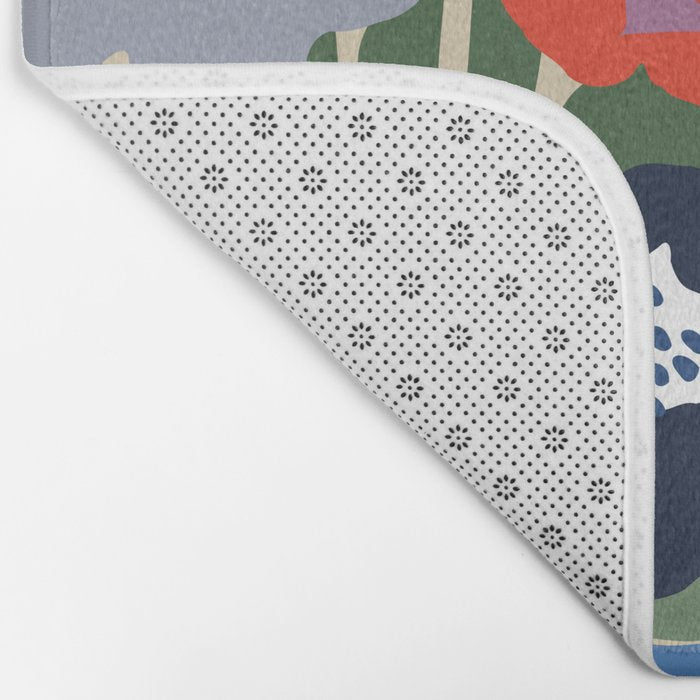 Maximalist floral shapes Bath Mat Gallery Image 2