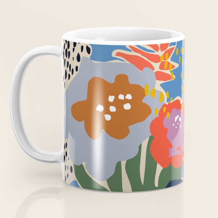 Maximalist floral shapes Coffee Mug Gallery Image 3