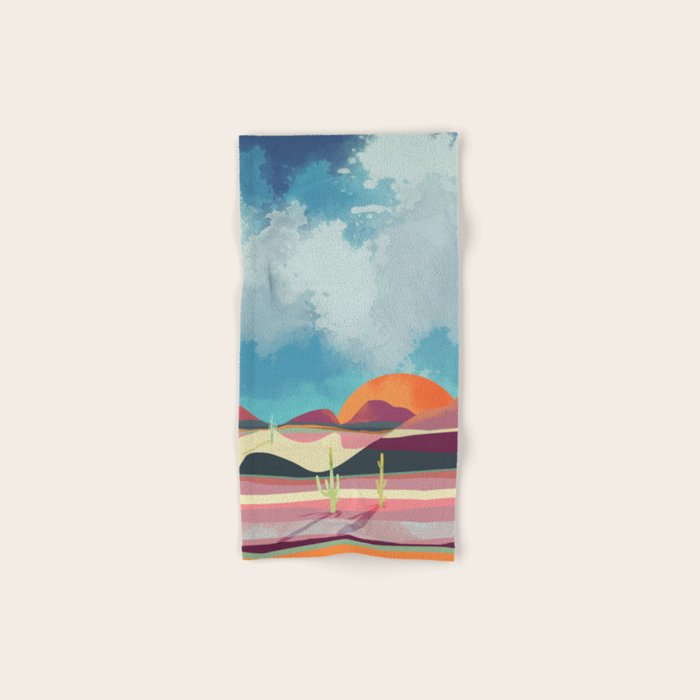 Pink Desert Glow Bath Towel Gallery Image 1