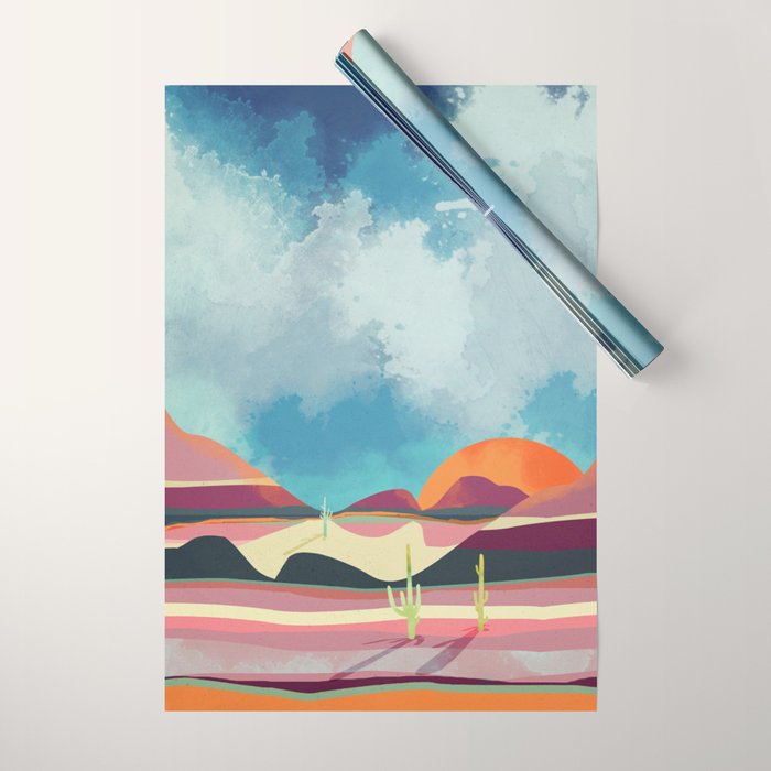 Pink Desert Glow Wrapping Paper Gallery Image 1