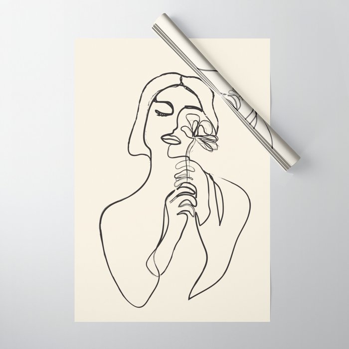Minimalist Abstract Woman I Wrapping Paper Gallery Image 1
