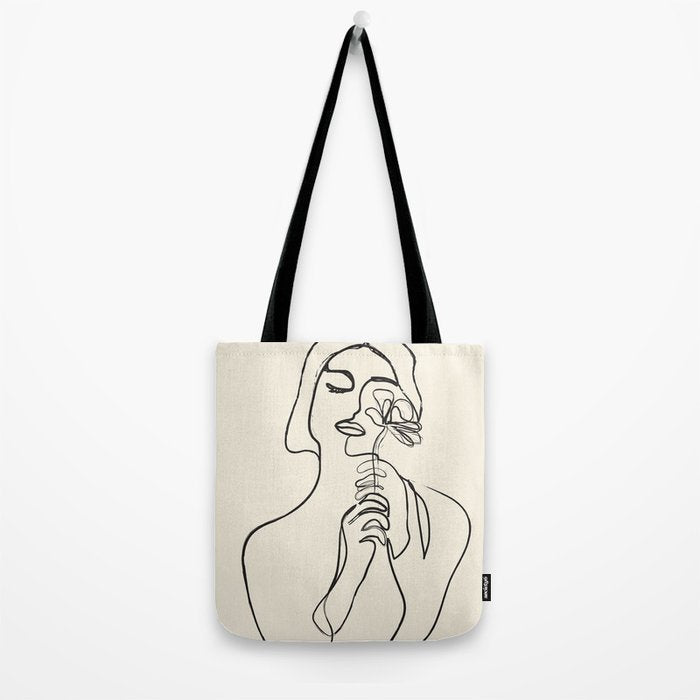 Minimalist Abstract Woman I Tote Bag Gallery Image 2
