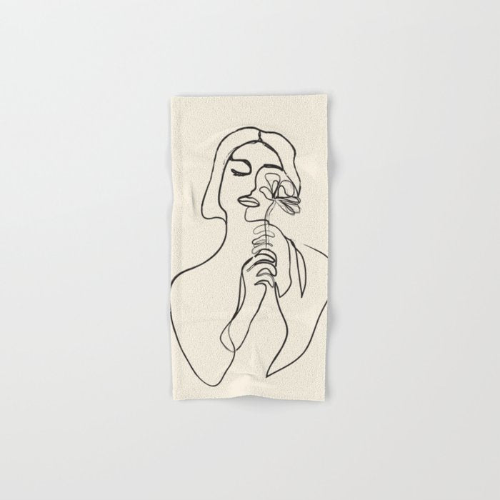 Minimalist Abstract Woman I Bath Towel Gallery Image 1