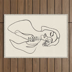 Minimalist Abstract Woman I Outdoor Rug Gallery Image 1