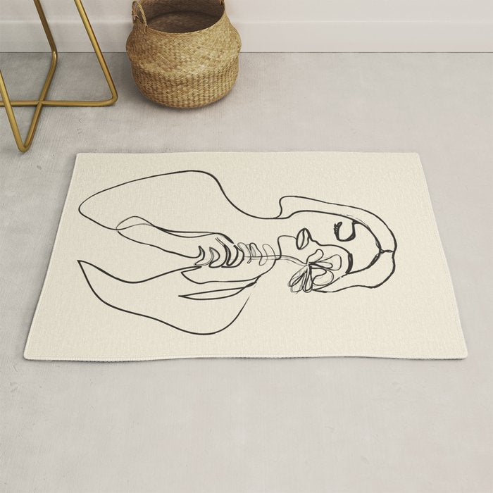 Minimalist Abstract Woman I Rug Gallery Image 1