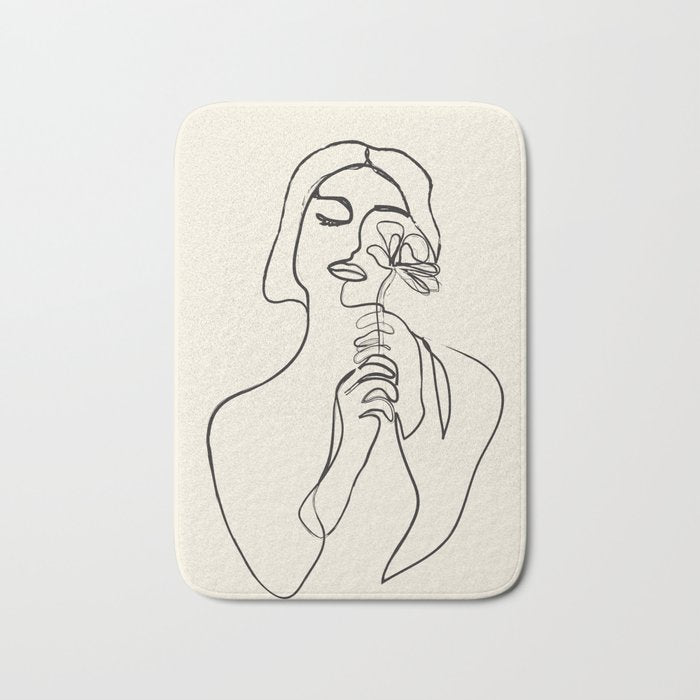 Minimalist Abstract Woman I Bath Mat Gallery Image 1