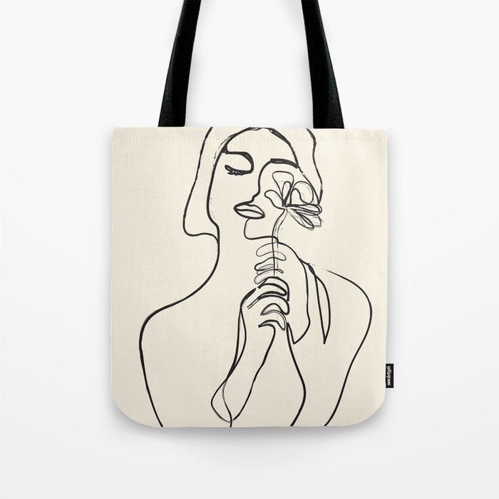 Minimalist Abstract Woman I Tote Bag Gallery Image 1