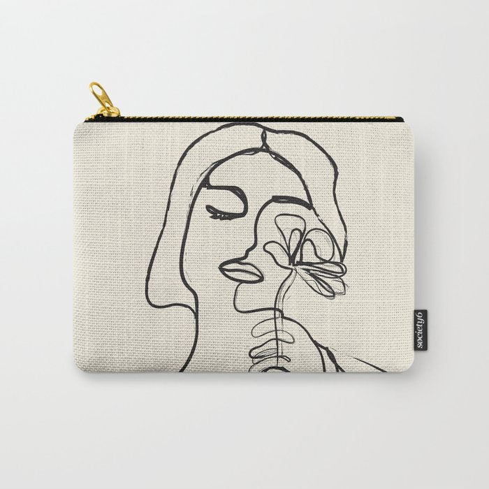 Minimalist Abstract Woman I Carry All Pouch Gallery Image 1