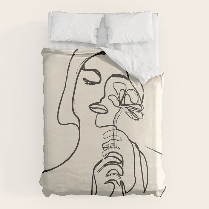 Minimalist Abstract Woman I Duvet Cover Gallery Image 1