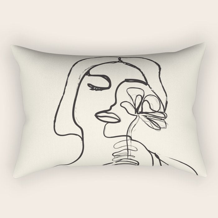 Minimalist Abstract Woman I Rectangular Pillow Gallery Image 2