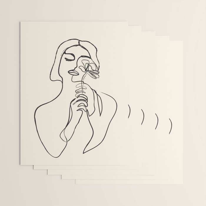Minimalist Abstract Woman I Wrapping Paper Gallery Image 3