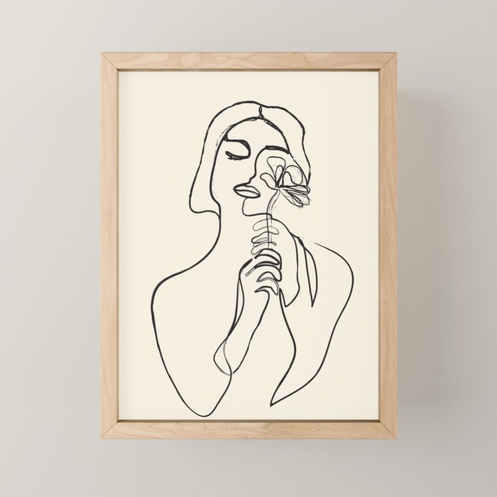 Minimalist Abstract Woman I Mini Art Print Gallery Image 1