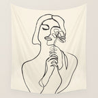 Minimalist Abstract Woman I Wall Tapestry Gallery Image 4