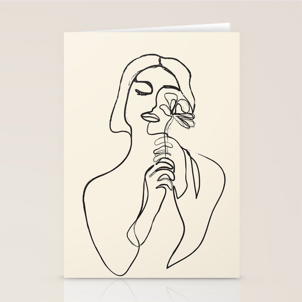 Minimalist Abstract Woman I Stationery Card Gallery Image 2