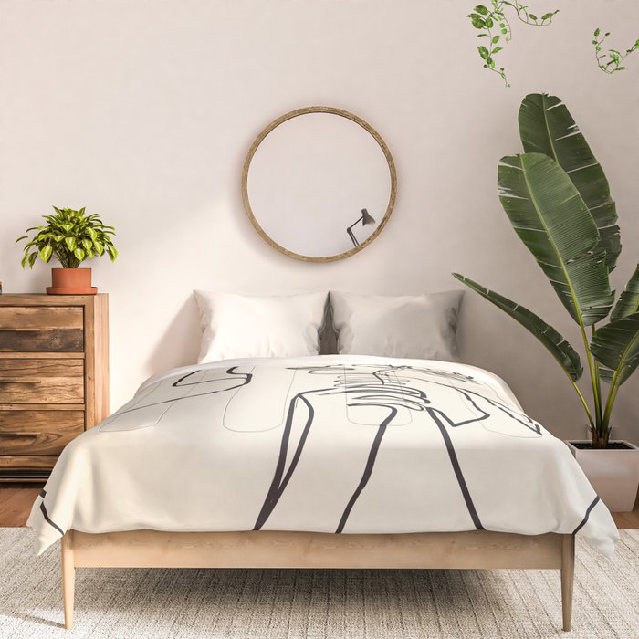 Minimalist Abstract Woman I Comforter Gallery Image 3