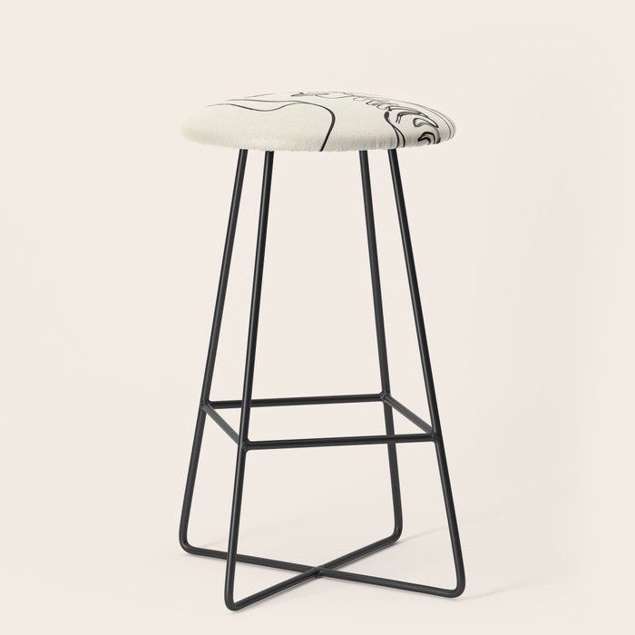 Minimalist Abstract Woman I Stool Gallery Image 1