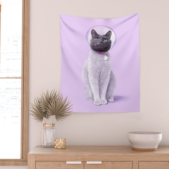 SPACE CAT Wall Tapestry Gallery Image 2