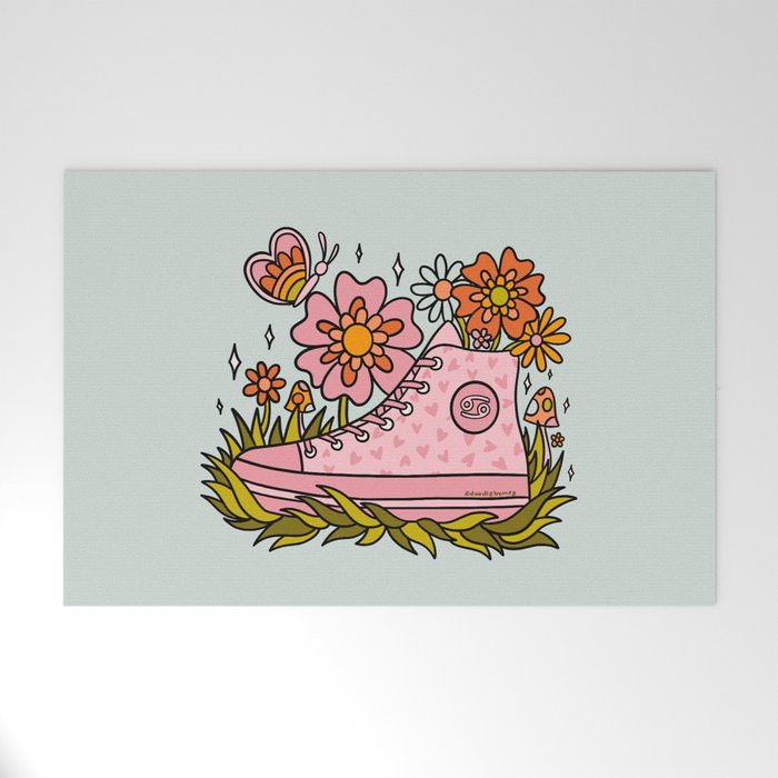 Cancer Zodiac Sneaker Welcome Mat Gallery Image 1