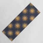 Freckled Suns - blue and gold Yoga Mat Gallery Image 1