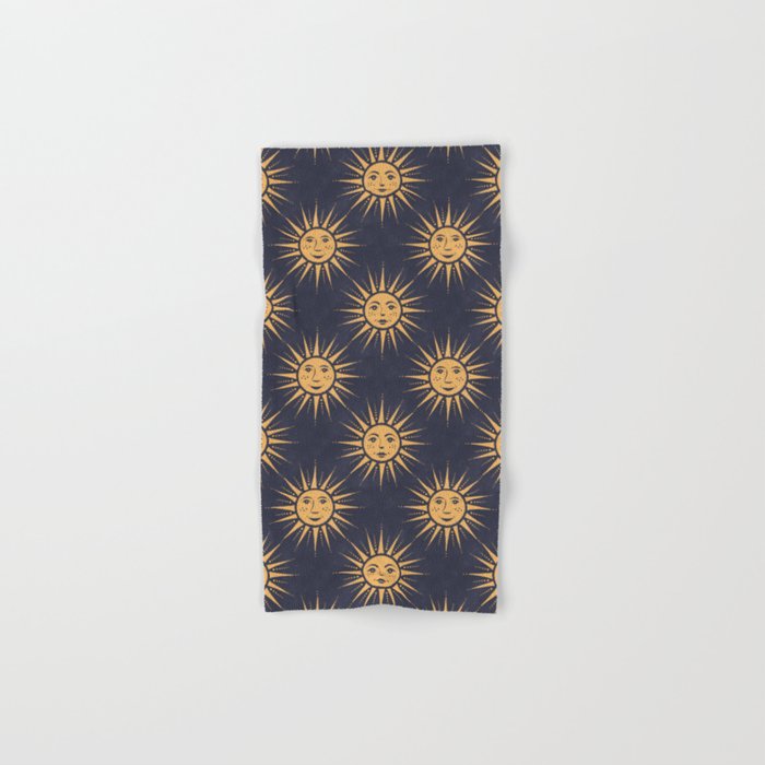 Freckled Suns - blue and gold Bath Towel Gallery Image 1