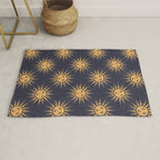 Freckled Suns - blue and gold Rug Gallery Image 1