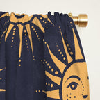 Freckled Suns - blue and gold Window Curtain Gallery Image 2