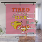 Tired Club - Pink Wall Mural Gallery Image 1