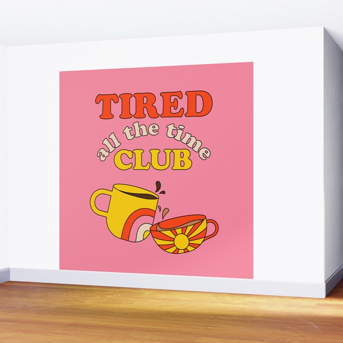 Tired Club - Pink Wall Mural Gallery Image 2