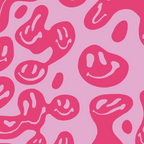 Hot Pink Dripping Smiley Coffee Mug Gallery Image 2