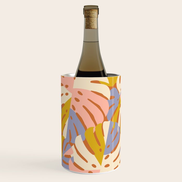 Color Block Monstera Pink + Lavender Wine Chiller Gallery Image 3