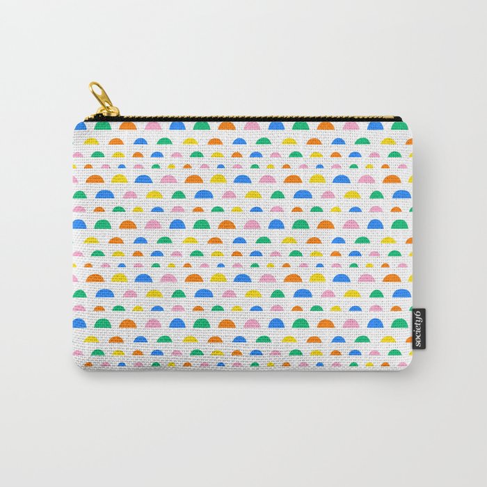 Colorful fun abstract pattern art Carry All Pouch Gallery Image 1
