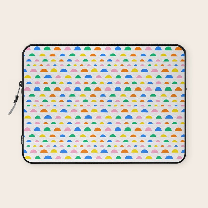 Colorful fun abstract pattern art Laptop Sleeve Gallery Image 1