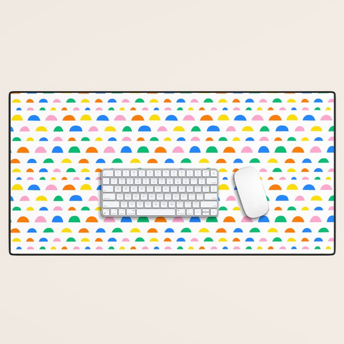 Colorful fun abstract pattern art Desk Mat Gallery Image 1