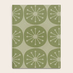 Mid Century Modern Atomic Dots Retro Pattern in Muted Vintage Olive Green Notebook Gallery Image 4
