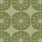 Mid Century Modern Atomic Dots Retro Pattern in Muted Vintage Olive Green Coffee Mug Gallery Image 2