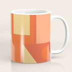 Mid Century Modern Modtastic Geometric Abstract Orange Yellow Coffee Mug Gallery Image 1
