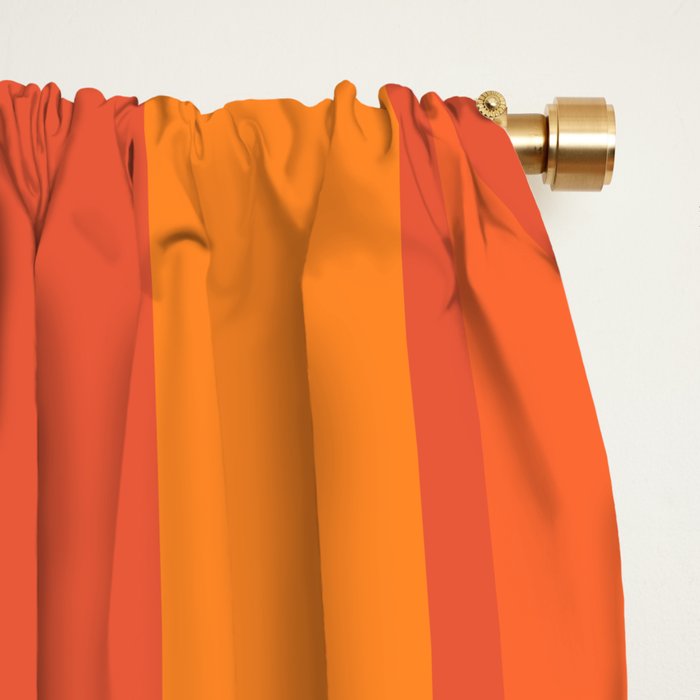 Mid Century Modern Modtastic Geometric Abstract Orange Yellow Window Curtain Gallery Image 2