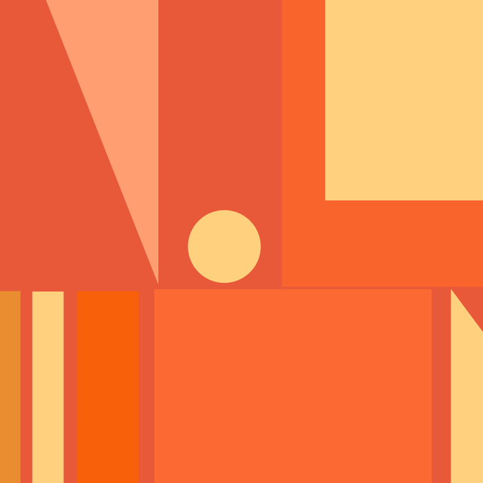 Mid Century Modern Modtastic Geometric Abstract Orange Yellow Coffee Mug Gallery Image 2