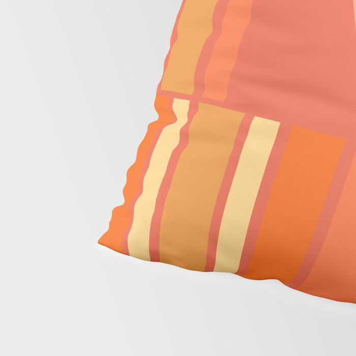 Mid Century Modern Modtastic Geometric Abstract Orange Yellow Pillow Sham Gallery Image 4