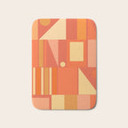 Mid Century Modern Modtastic Geometric Abstract Orange Yellow Bath Mat Gallery Image 1