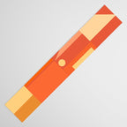 Mid Century Modern Modtastic Geometric Abstract Orange Yellow Table Runner Gallery Image 3