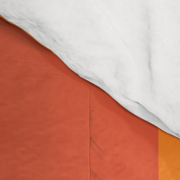 Mid Century Modern Modtastic Geometric Abstract Orange Yellow Comforter Gallery Image 4